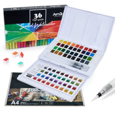 Watercolor Set – 36 Assorted Colors (Plastic Box)